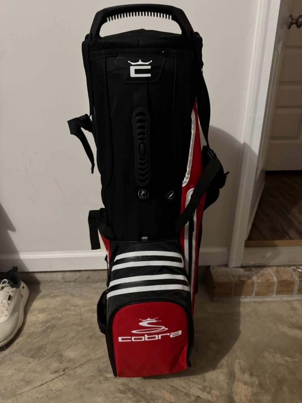 Cobra Men’s Red and Black Duffel-Style Golf Bag